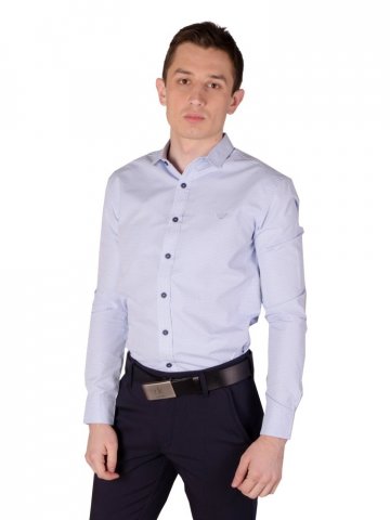 Приталені сорочка Armani в горошок 17006