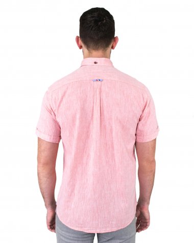 Льняная рубашка с коротким рукавом TONELLI CLASSIC 03-1023-61/K1054