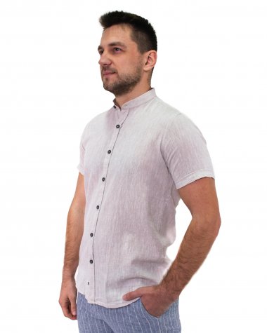 Льняная рубашка TONELLI с коротким рукавом 02-1046-61/K10212